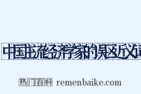 中国主流经济学家的误区近义词是什么意思的图片